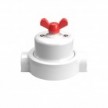 Kit interruttore/deviatore con dado a farfalla e base per Creative-Tubes in porcellana bianca