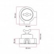 Kit interrupteur/va et vient avec écrou papillon et socle pour Creative-Tubes en porcelaine blanche