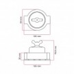 Kit interrupteur/va et vient avec écrou papillon et socle pour Creative-Tubes en porcelaine blanche