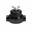 Kit interruttore/deviatore con dado a farfalla e base per Creative-Tubes in porcellana nera