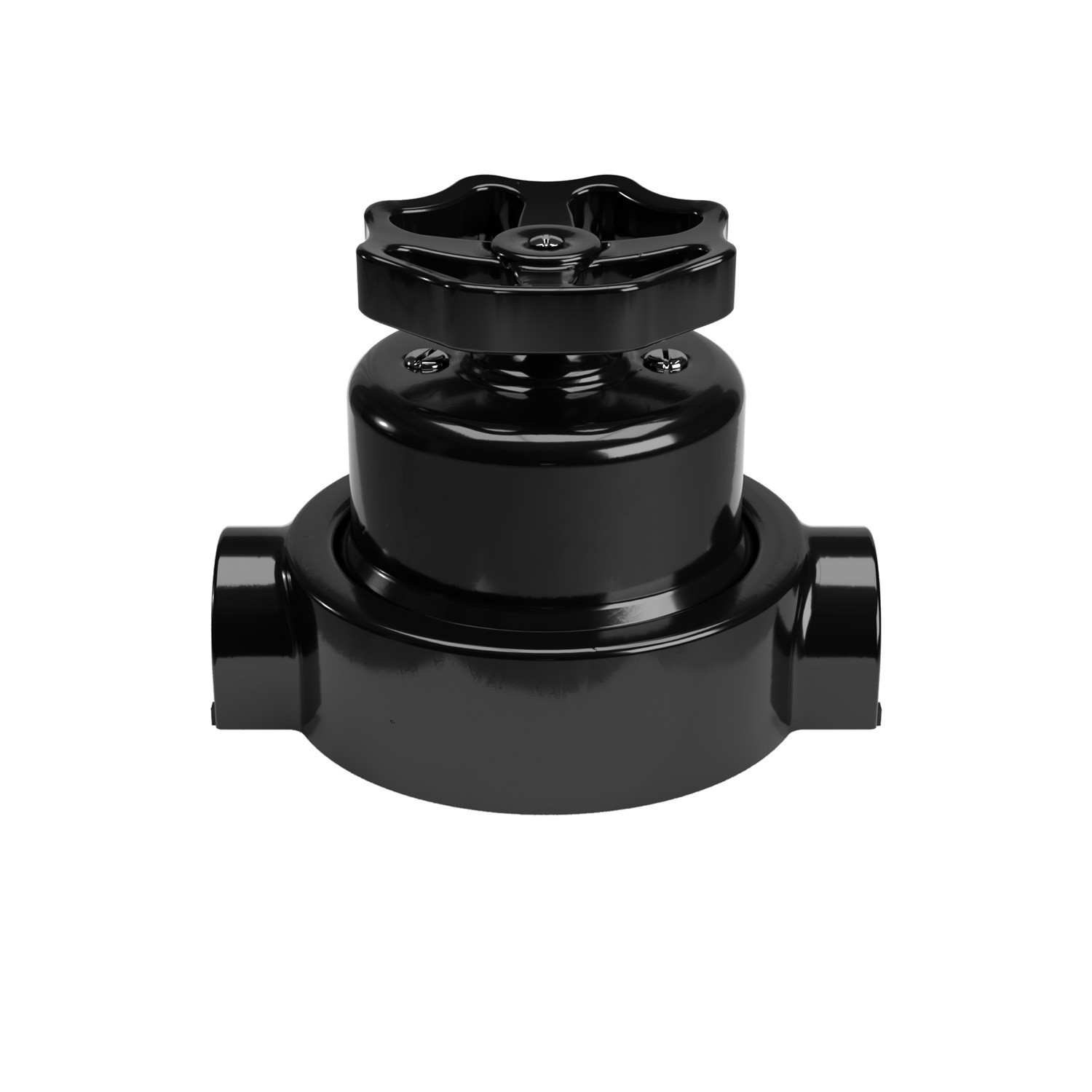 Kit interruttore/deviatore con manopola e base per Creative-Tubes in porcellana nera