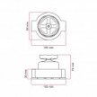 Kit interruttore/deviatore con manopola e base per Creative-Tubes in porcellana nera