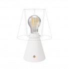 Lampe portative et rechargeable Cabless11 avec ampoule goutte d'eau et emplacement pour abat-jour