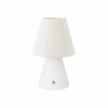 Lampada portatile ricaricabile Cabless11 con lampadina a goccia e paralume