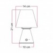 Lampada portatile ricaricabile Cabless11 con lampadina a goccia e paralume