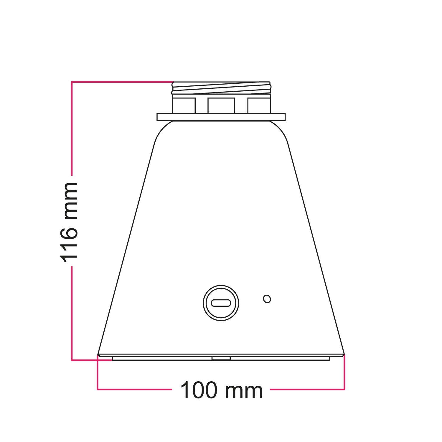 Basis für tragbare und wiederaufladbare Leuchte Cabless11 mit Lampenschirmhalterung