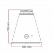 Base per lampada portatile ricaricabile Cabless11 con predisposizione per paralume