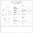Lampada portatile ricaricabile Cabless11 con lampadina - personalizzabile (min 20 pezzi)