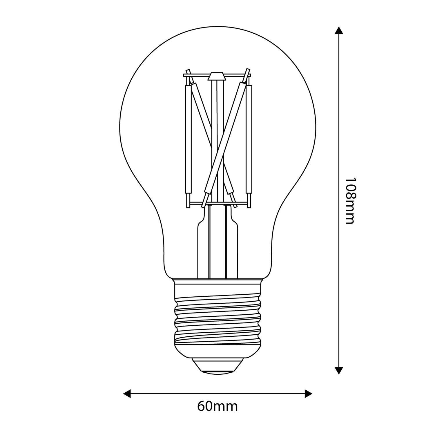 LED Glühbirne mit Porzellan-Effekt CRI 95 A60 11W 1055Lm E27 2700K Dimmbar - P07
