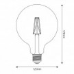 LED Glühbirne mit Porzellan-Effekt CRI 95 G125 12W 1521Lm E27 2700K Dimmbar - P09