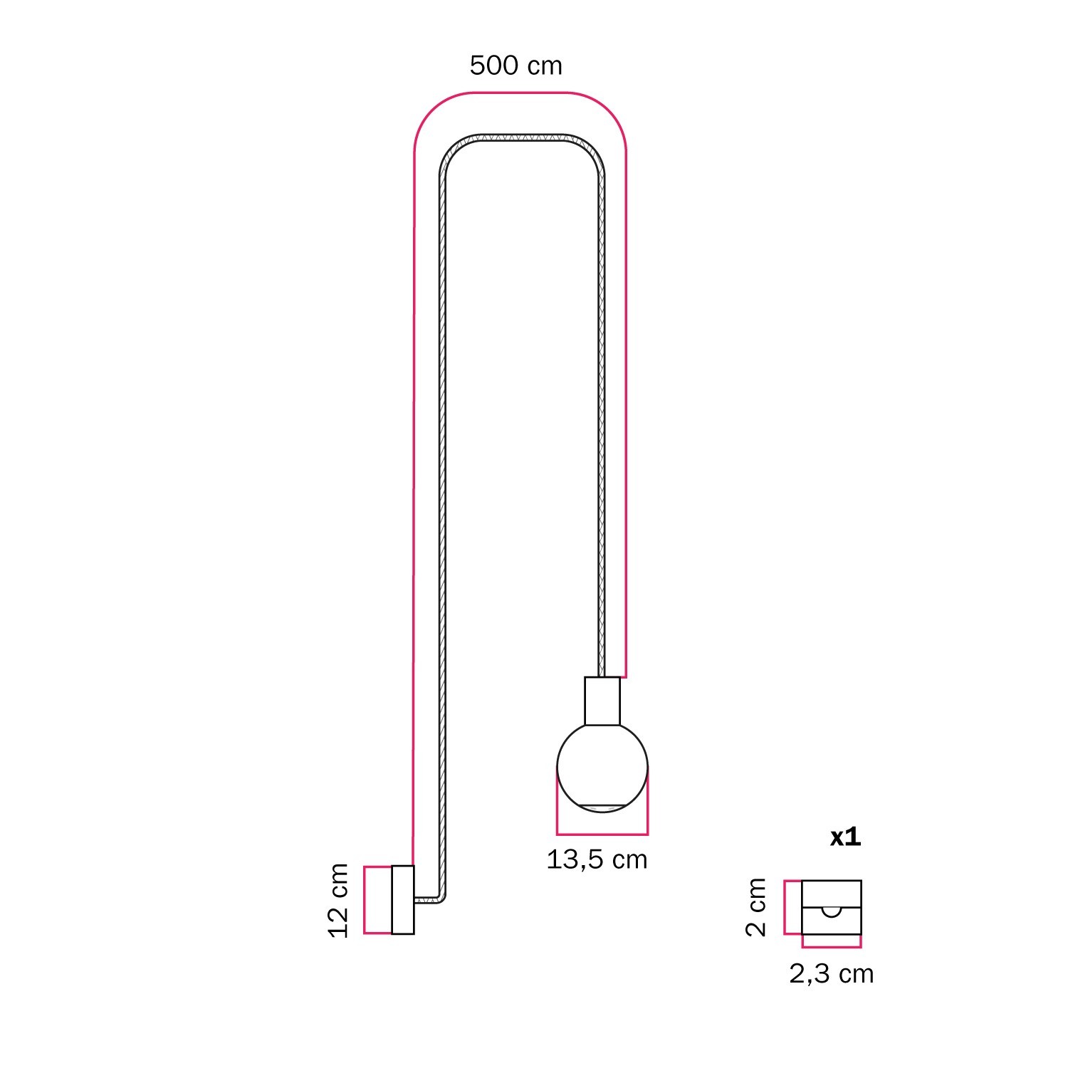 Lampe d'extérieur suspendue EIVA IP65 avec abat-jour incassable Unbreak-a-Ball