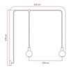 Lampe d'extérieur suspendue EIVA IP65 à 2 chutes avec abat-jour incassable Unbreak-a-Ball