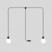 Lampe d'extérieur enfichable EIVA IP65 à 2 chutes avec abat-jour incassable Unbreak-a-Ball