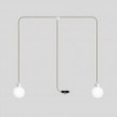 Lampe d'extérieur enfichable EIVA IP65 à 2 chutes avec abat-jour incassable Unbreak-a-Ball