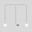 Lampe d'extérieur enfichable EIVA IP65 à 2 chutes avec abat-jour incassable Unbreak-a-Ball