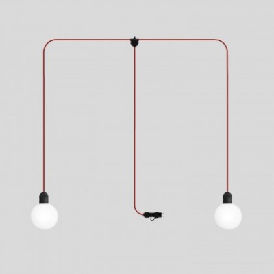Lampe d'extérieur enfichable EIVA IP65 à 2 chutes avec abat-jour incassable Unbreak-a-Ball