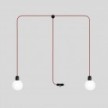 Lampe d'extérieur enfichable EIVA IP65 à 2 chutes avec abat-jour incassable Unbreak-a-Ball