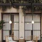 Lampe d'extérieur enfichable EIVA IP65 à 2 chutes avec abat-jour incassable Unbreak-a-Ball