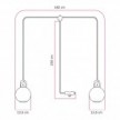 Lampe d'extérieur enfichable EIVA IP65 à 2 chutes avec abat-jour incassable Unbreak-a-Ball