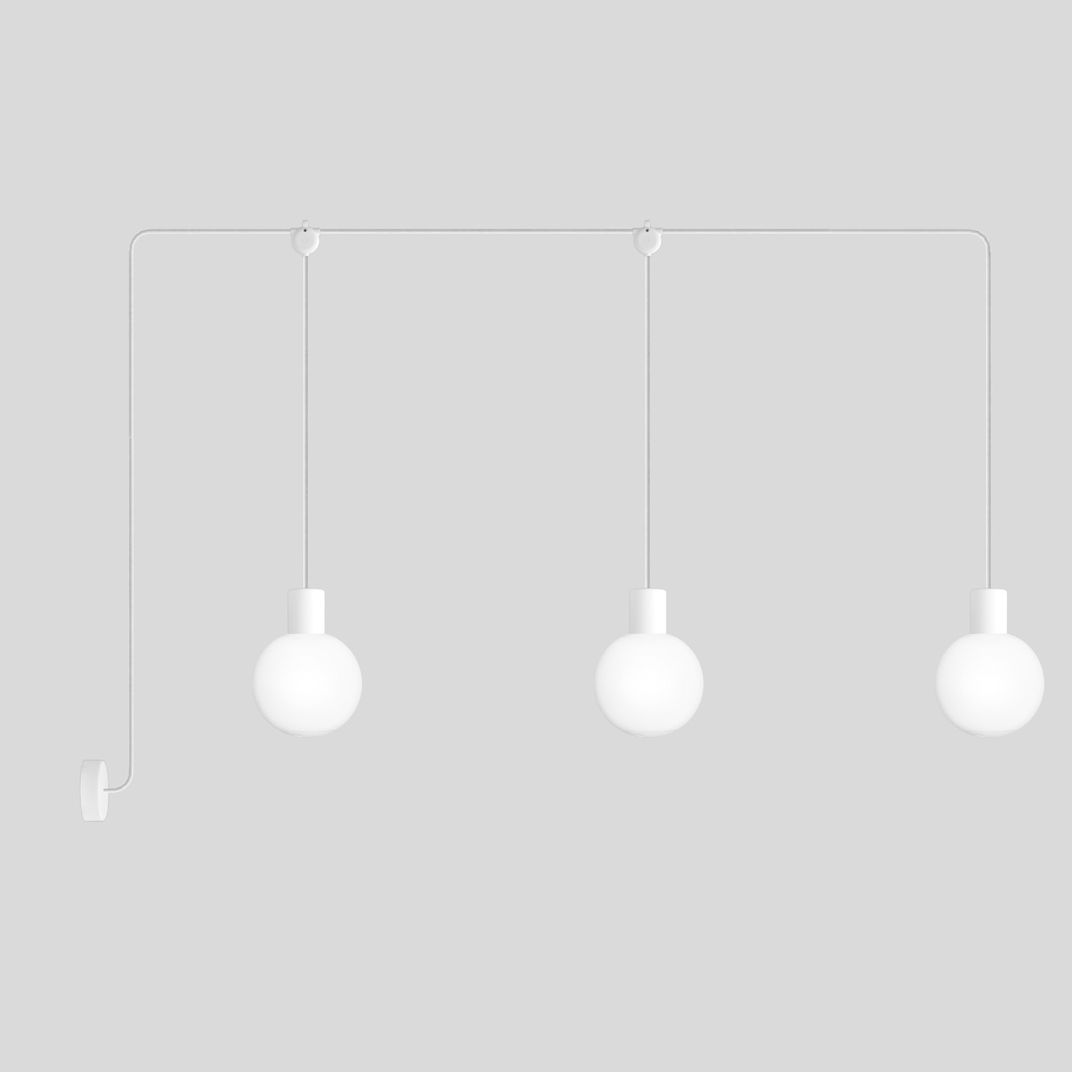 Außenleuchte EIVA IP65 mit 3 Lampen und bruchsicheren Unbreak-a-Ball-Lampenschirmen