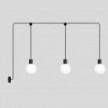 Außenleuchte EIVA IP65 mit 3 Lampen und bruchsicheren Unbreak-a-Ball-Lampenschirmen