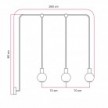 Außenleuchte EIVA IP65 mit 3 Lampen und bruchsicheren Unbreak-a-Ball-Lampenschirmen