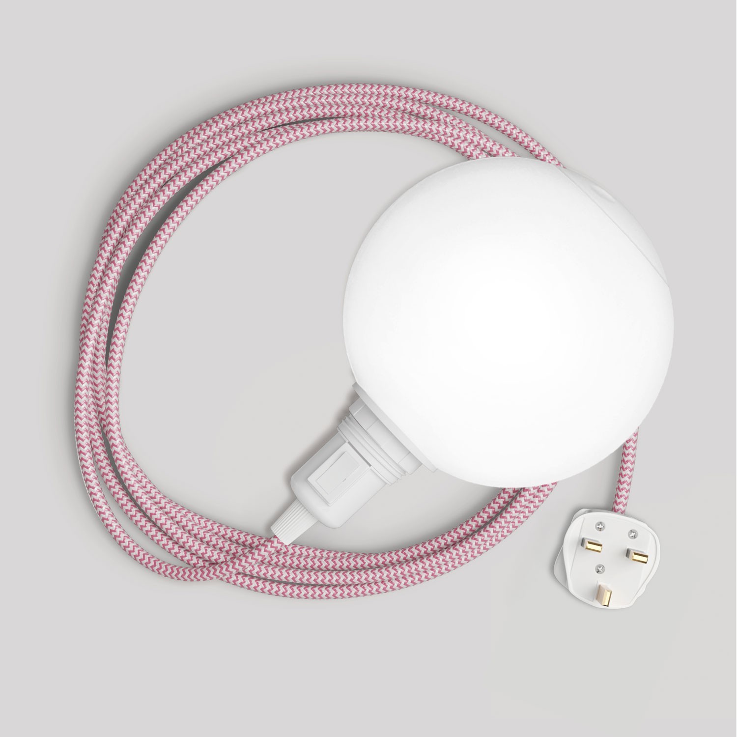 Lampe portable Snake avec interrupteur sur douille, prise et abat-jour incassable Unbreak-a-Ball