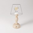 Lampe portable et rechargeable Cabless14 avec ampoule goutte et prédisposition pour abat-jour