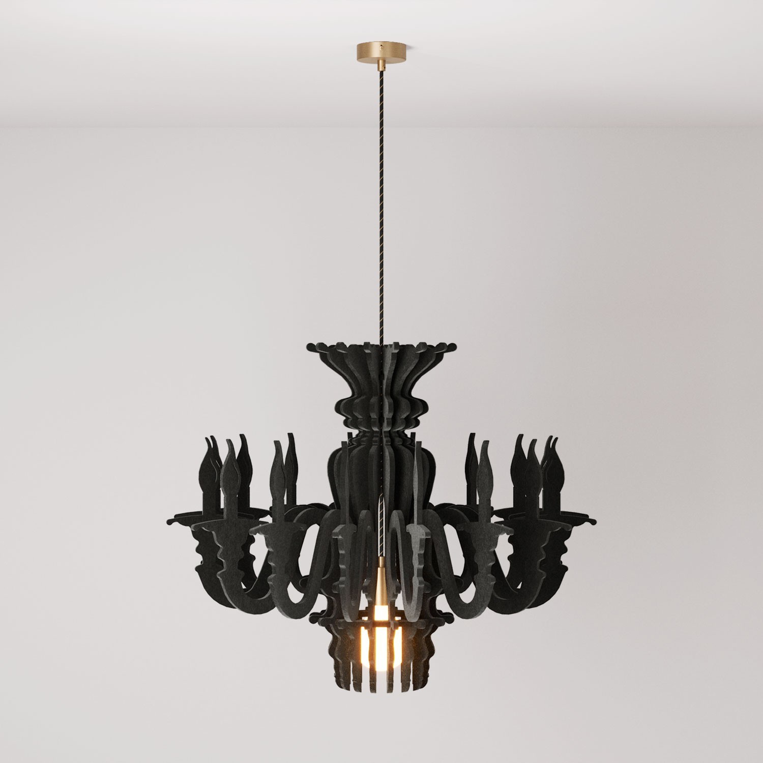 Lampada a sospensione con paralume classico SHHANDELIER in materiale fonoassorbente