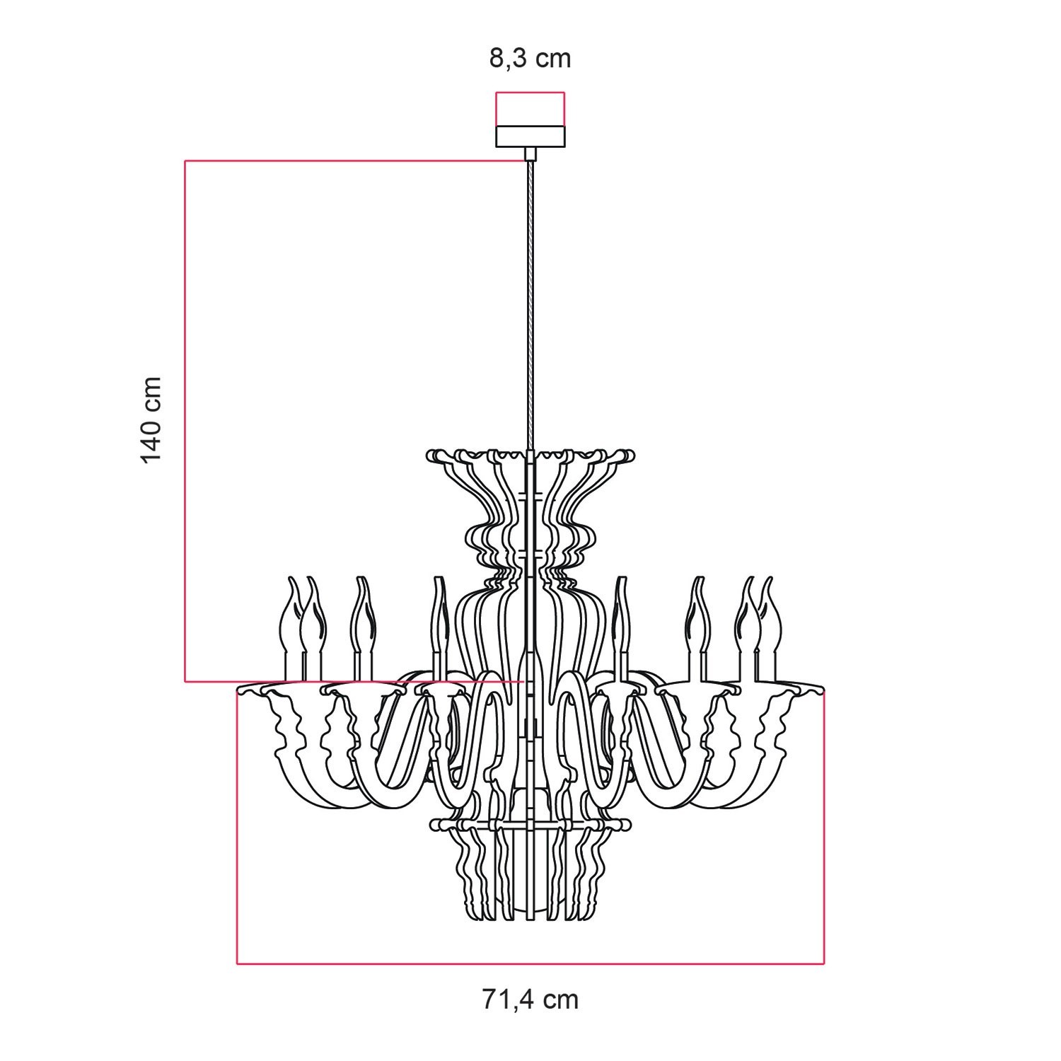 Lampada a sospensione con paralume classico SHHANDELIER in materiale fonoassorbente