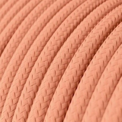 Câble électrique gainé de tissu couleur pêche - L’Original Creative Cables, pour des lampes modernes de couleur - RM23