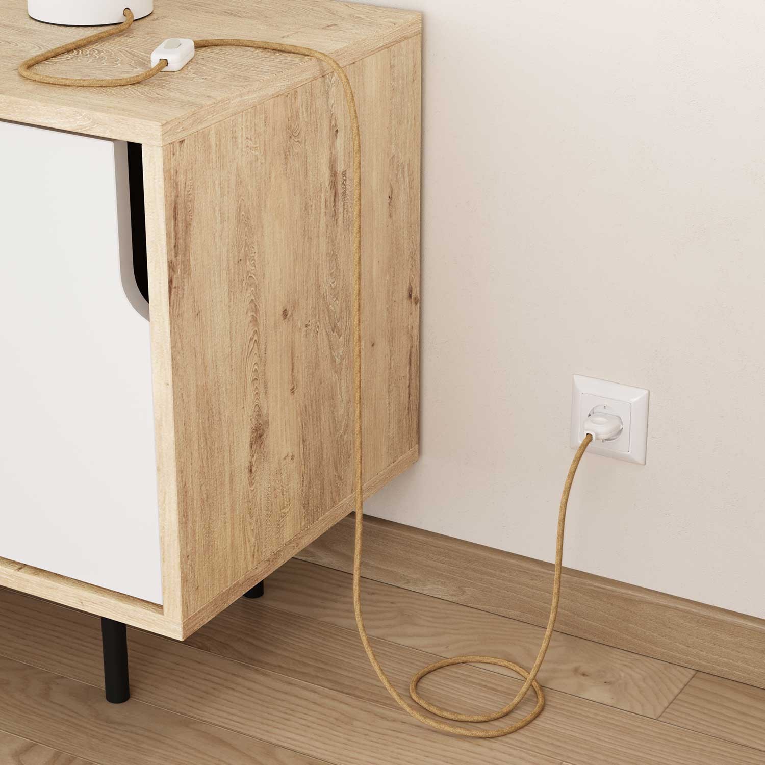 Fil Électrique Rond Recouvert En Jute RN06
