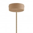 Lampada a sospensione Made in Italy completa di cavo tessile e paralume Tub-E14 in legno