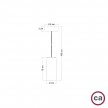Lampada a sospensione Made in Italy completa di cavo tessile e paralume Tub-E14 in legno