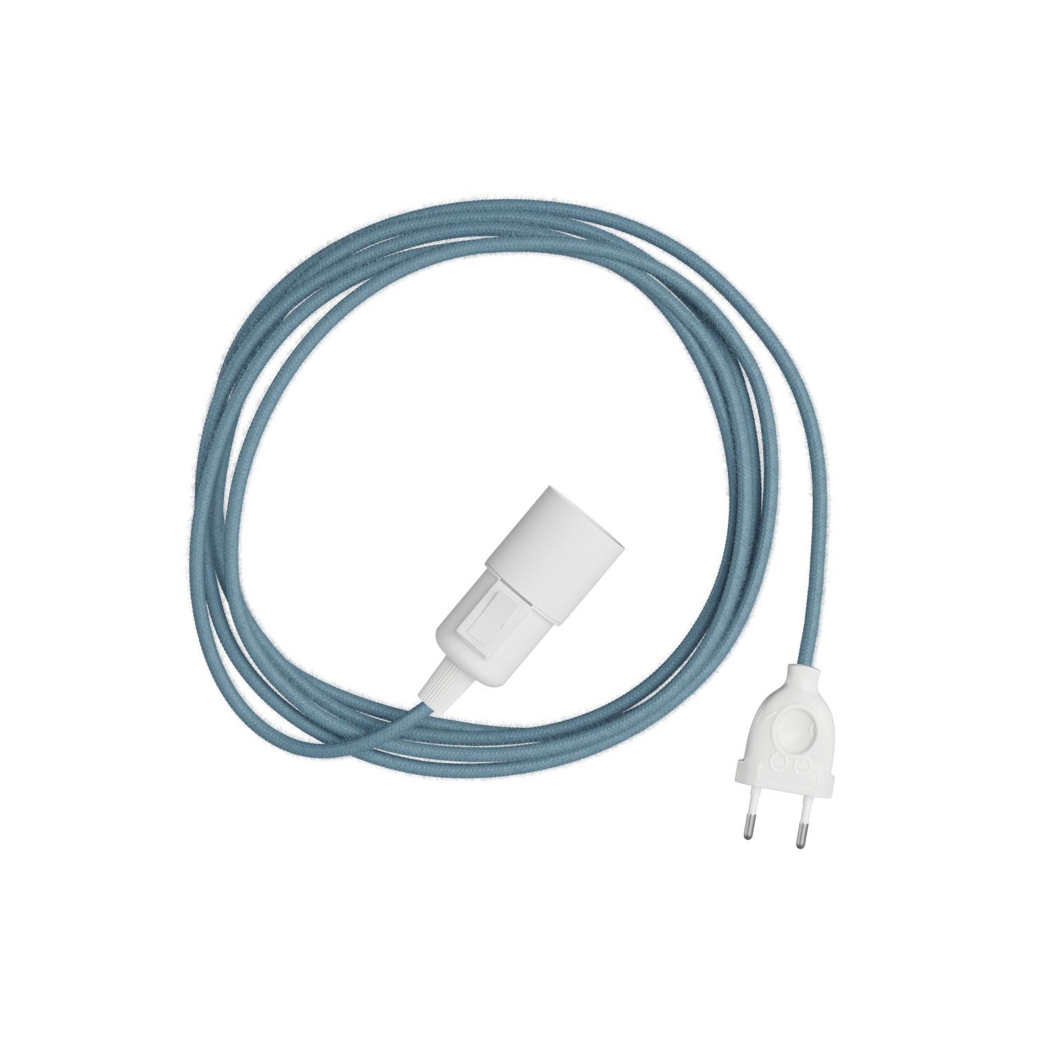Snake - Lampe plug-in avec câble textile coloré