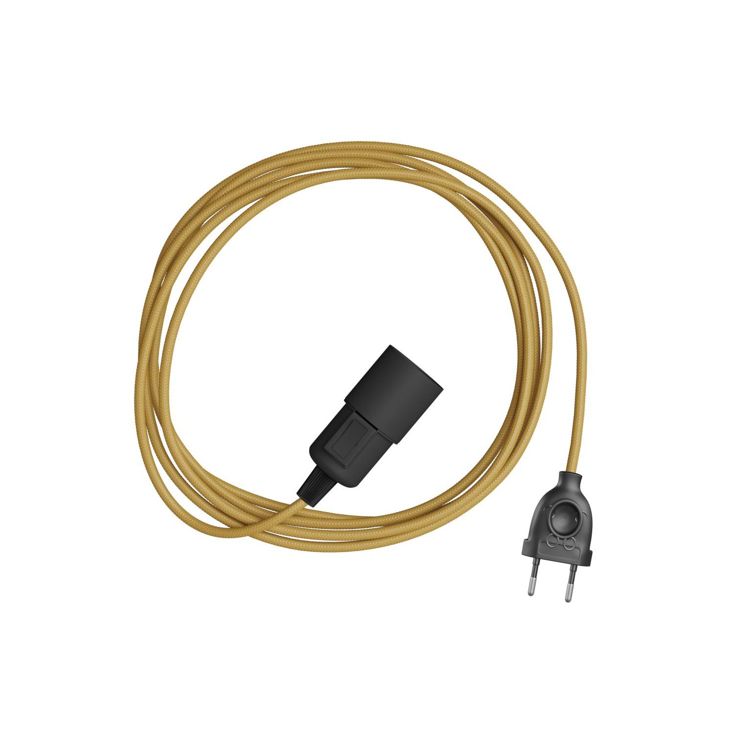 Snake - Lampe plug-in avec câble textile coloré