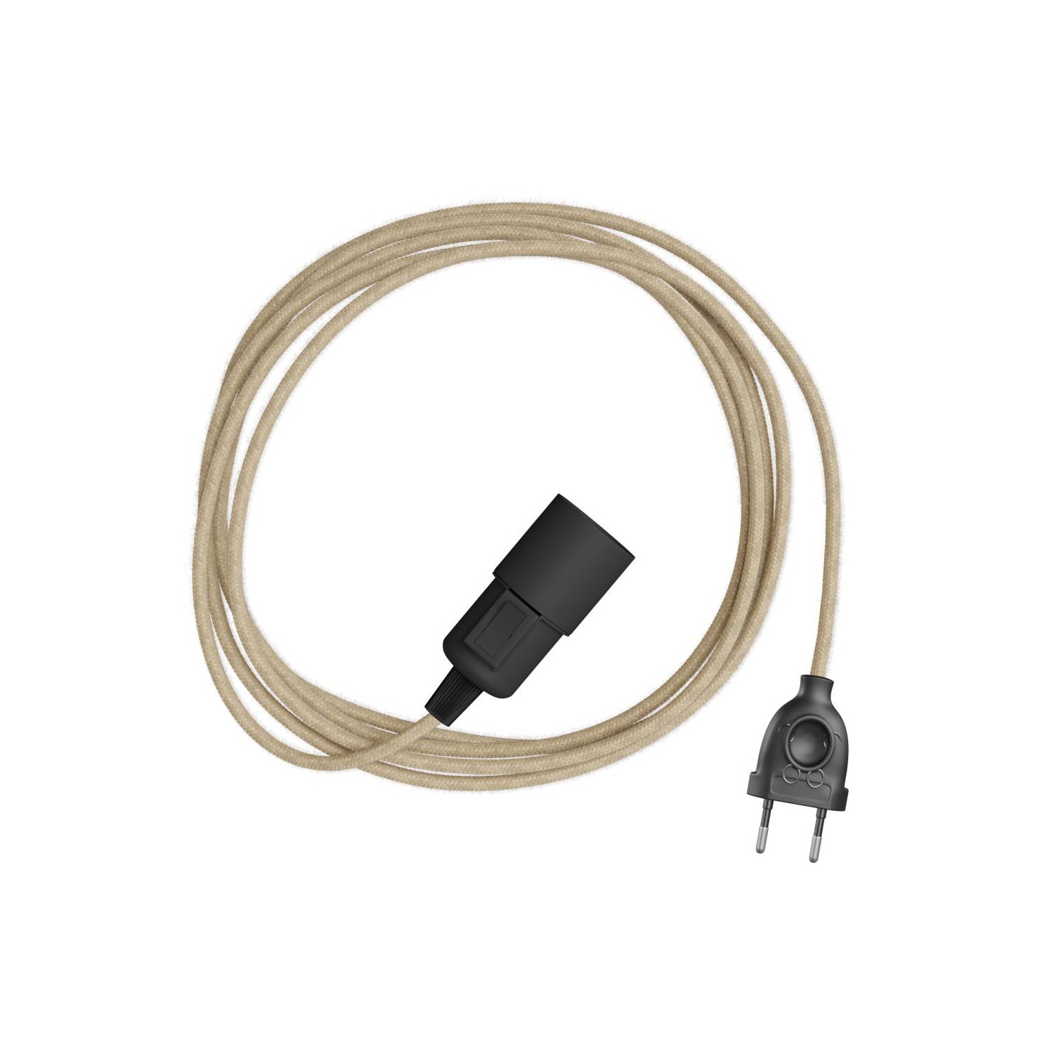 Snake - Lampe plug-in avec câble textile coloré
