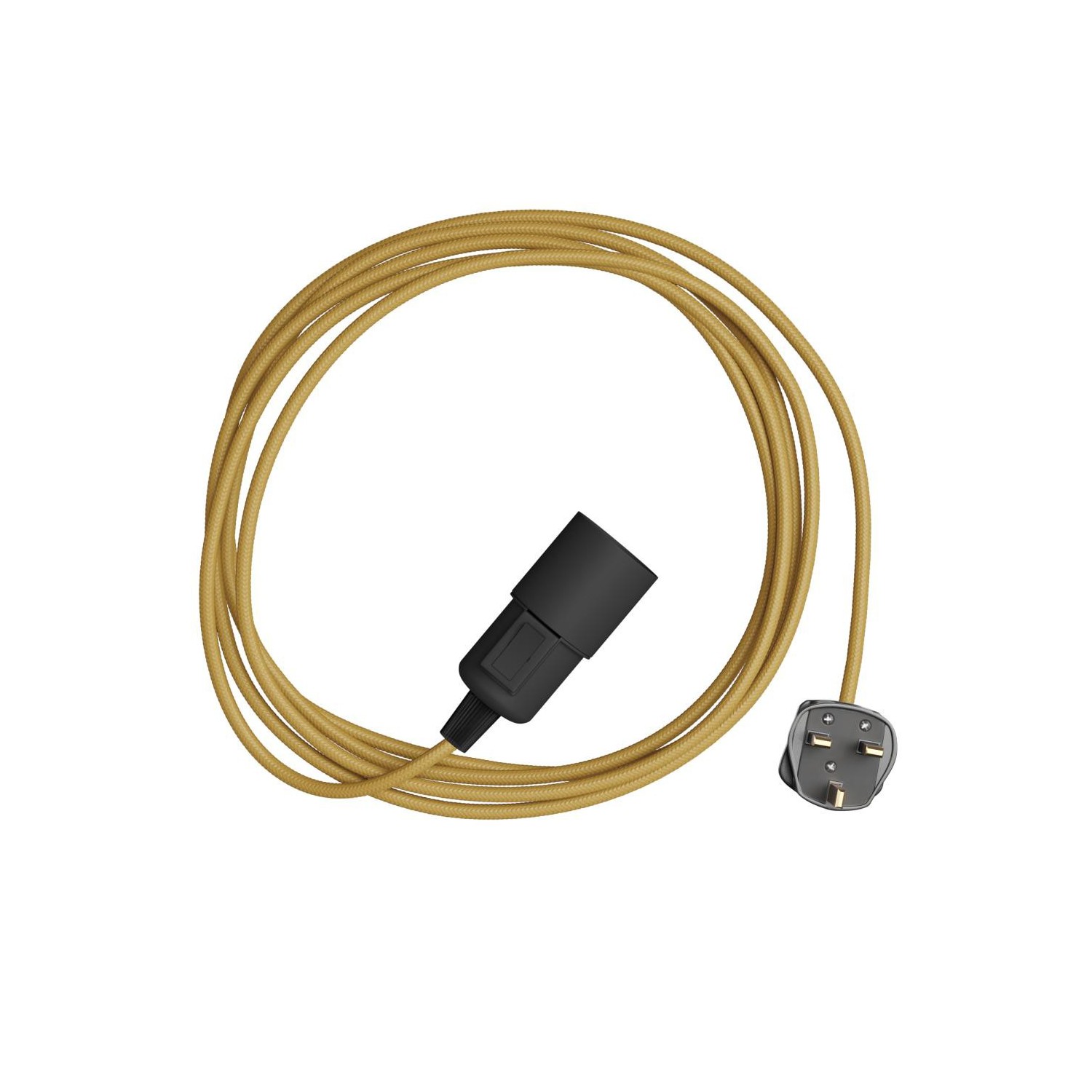 Snake - Lampe plug-in avec câble textile coloré