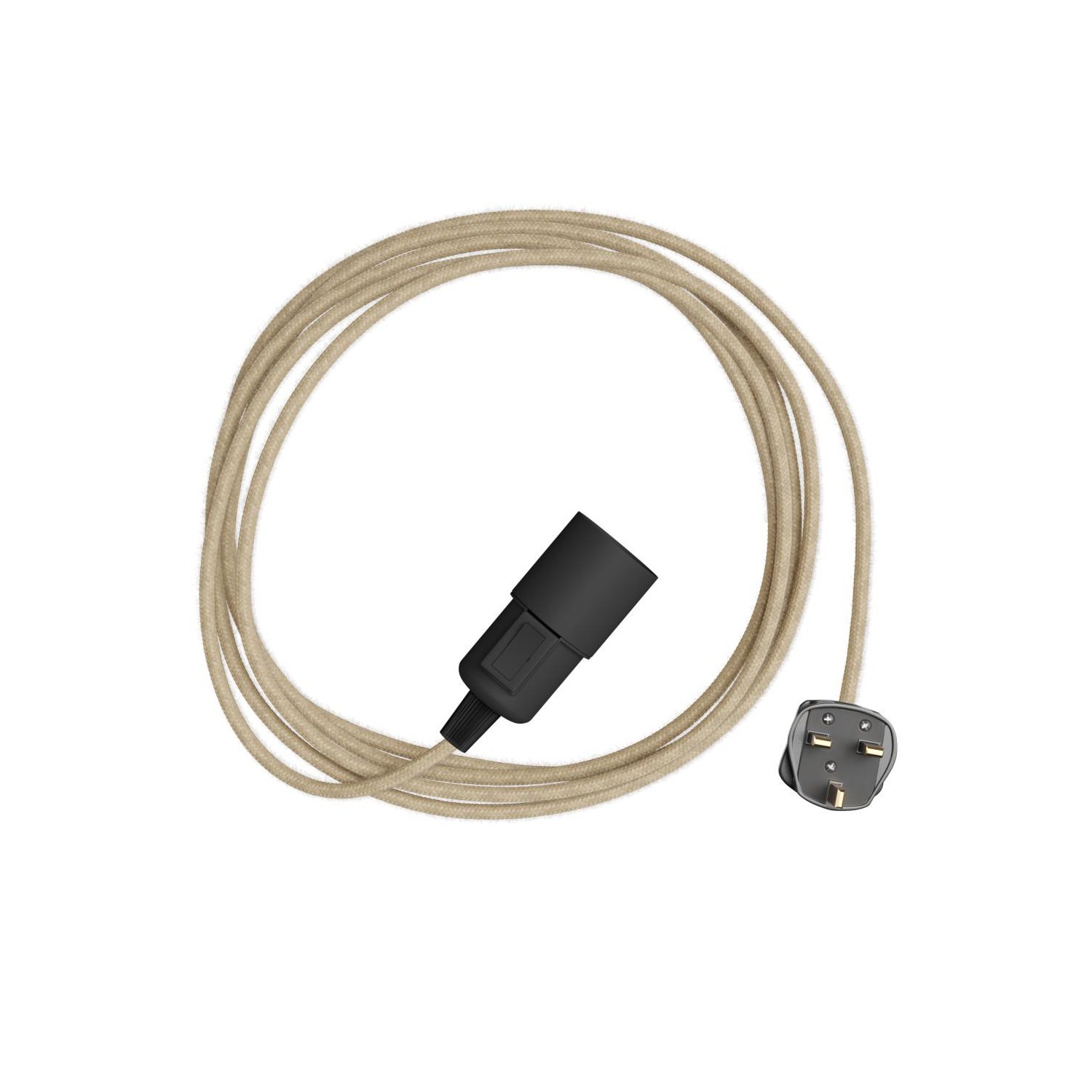 Snake - Lampe plug-in avec câble textile coloré