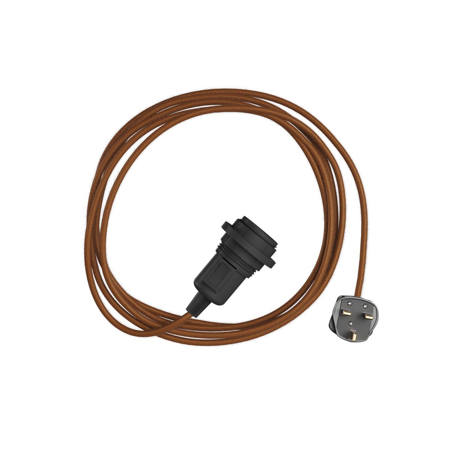 Snake für Lampenschirm - Plug-in Leuchte mit farbigem Textilkabel