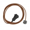 Snake für Lampenschirm - Plug-in Leuchte mit farbigem Textilkabel