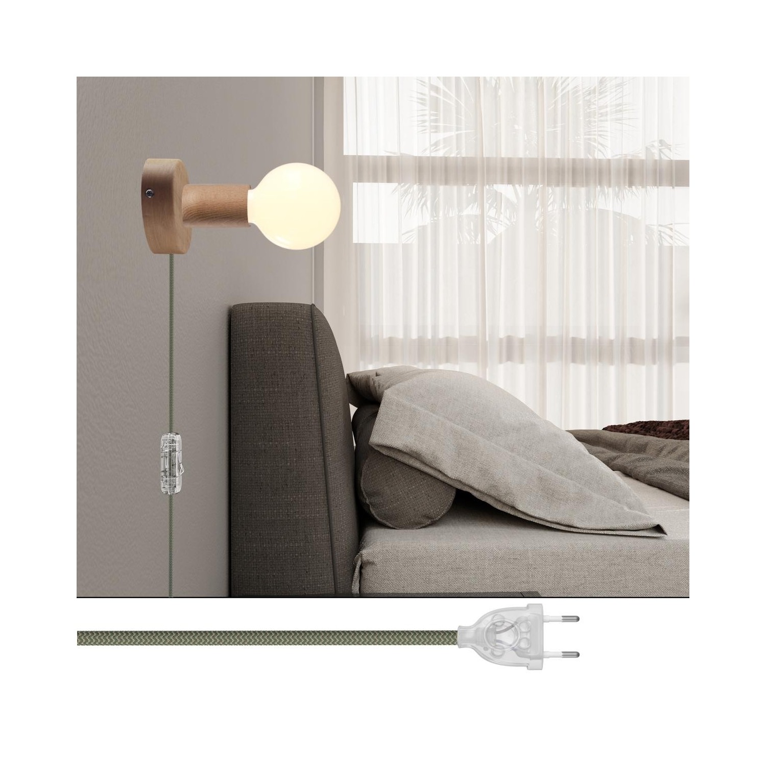 Lampe Spostaluce en bois