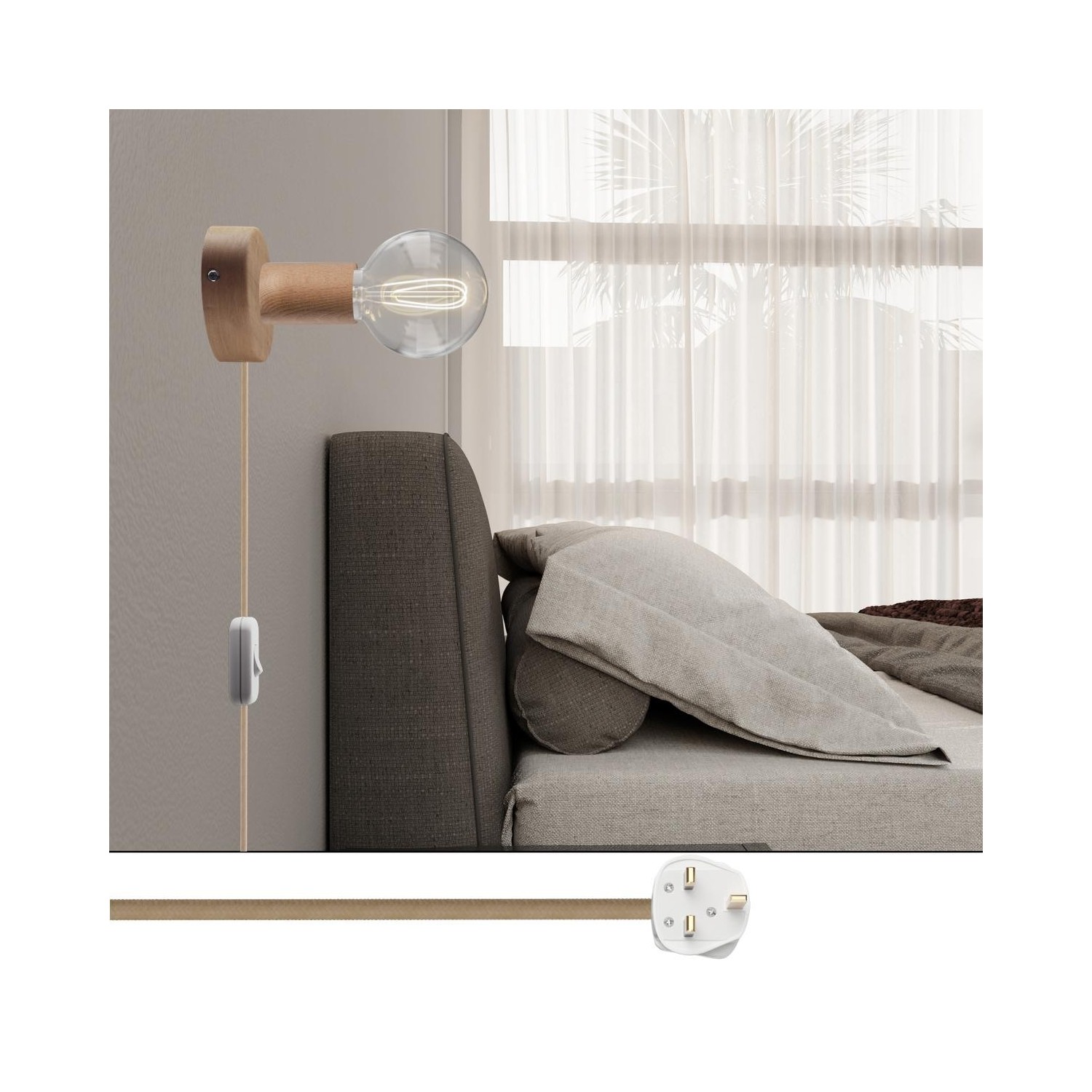 Lampada Spostaluce in legno