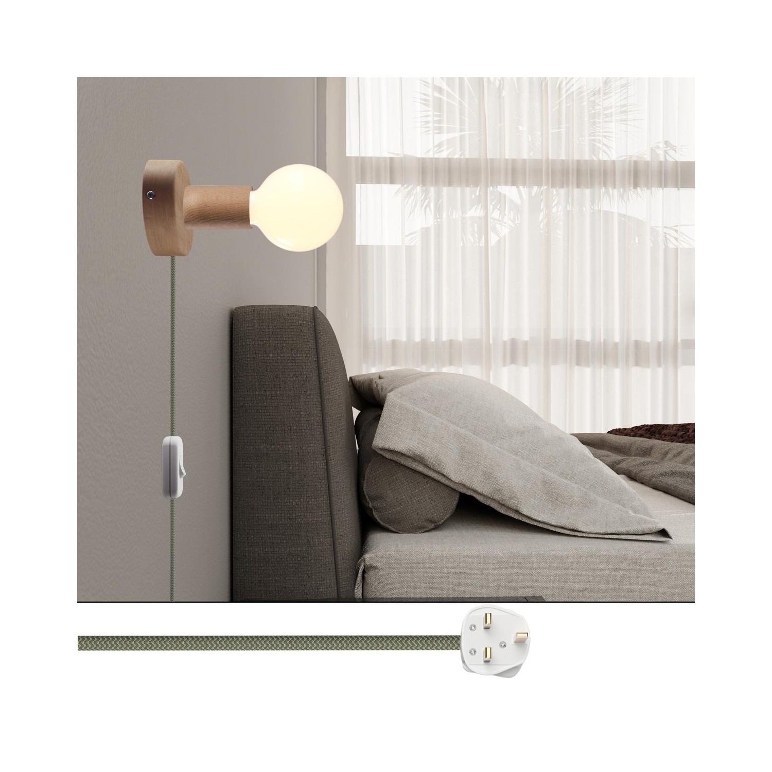 Lampada Spostaluce in legno