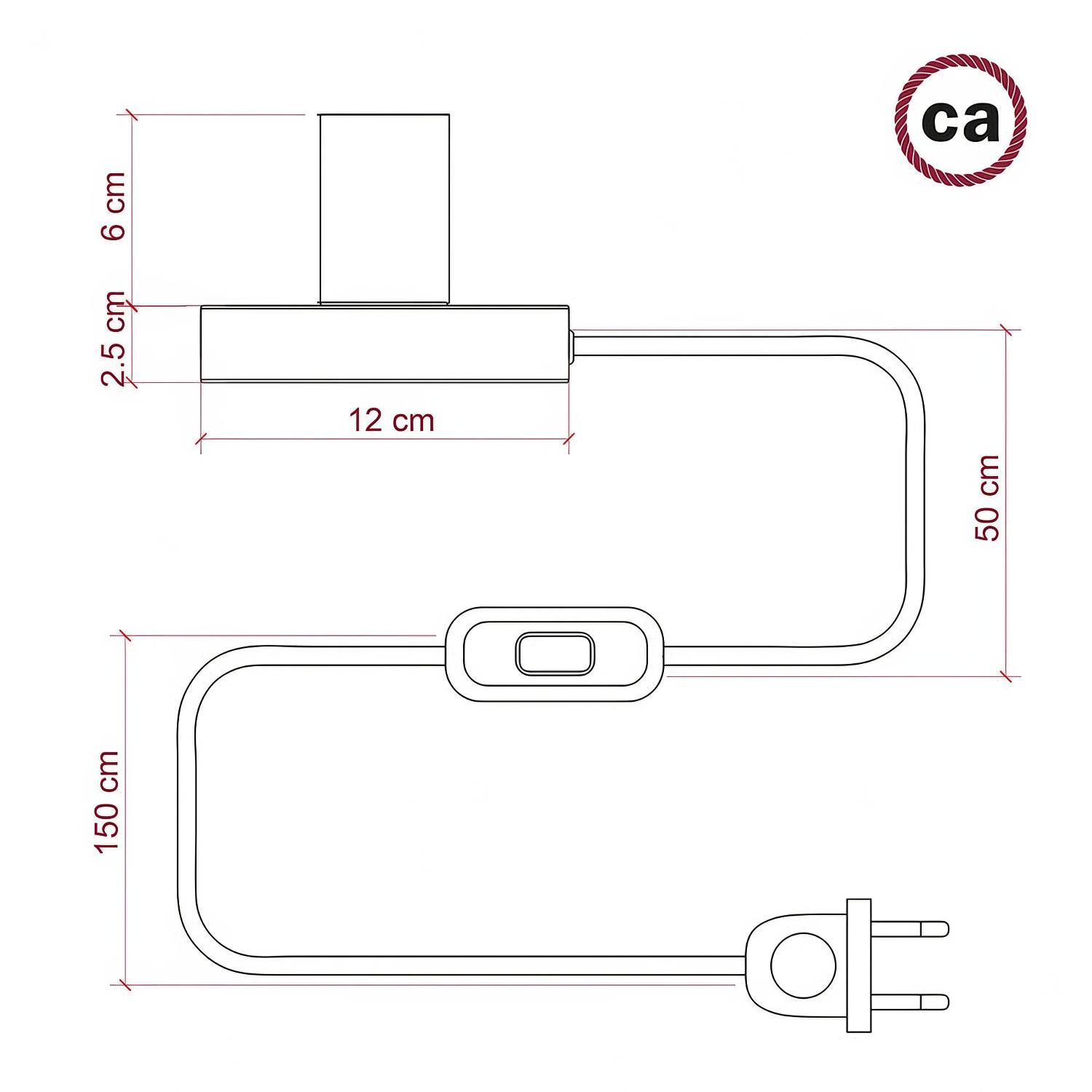 Posaluce Metall-Tischleuchte mit 2-poligem Stecker