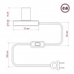 Posaluce Metall-Tischleuchte mit 2-poligem Stecker