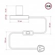 Posaluce Metall-Tischleuchte mit 2-poligem Stecker
