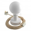 Posaluce - Holz-Tischleuchte Small mit 2-poligem Stecker