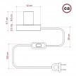 Posaluce - Holz-Tischleuchte Small mit 2-poligem Stecker