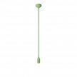 Lampada a sospensione colorata in silicone con cavo tessile